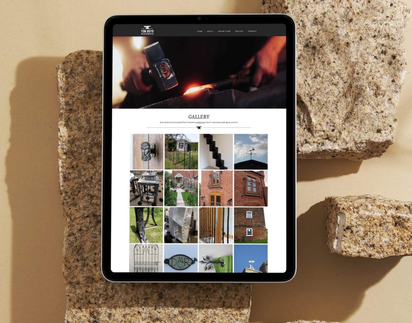 Editorial blacksmith website design