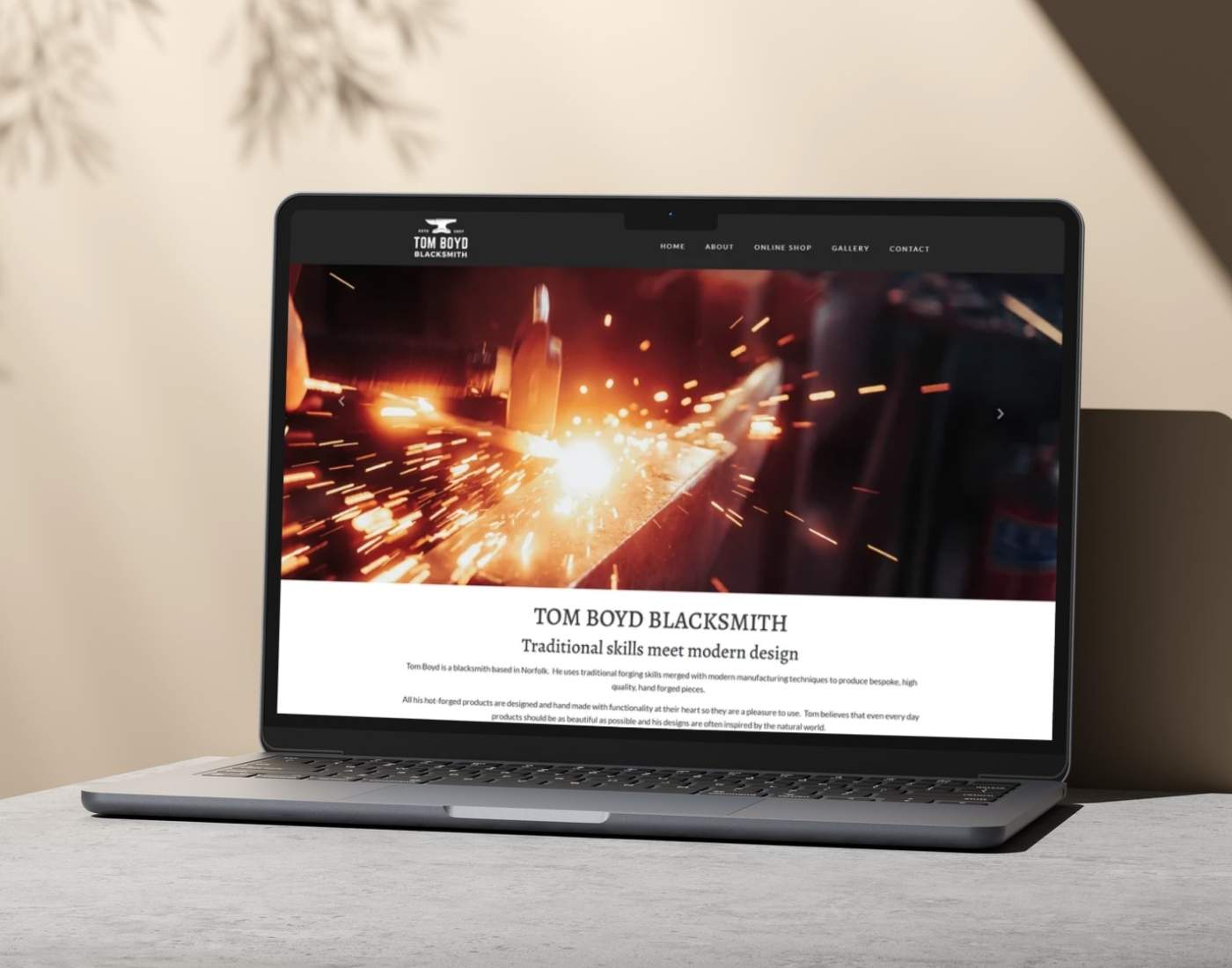 Mobile friendly blacksmith website