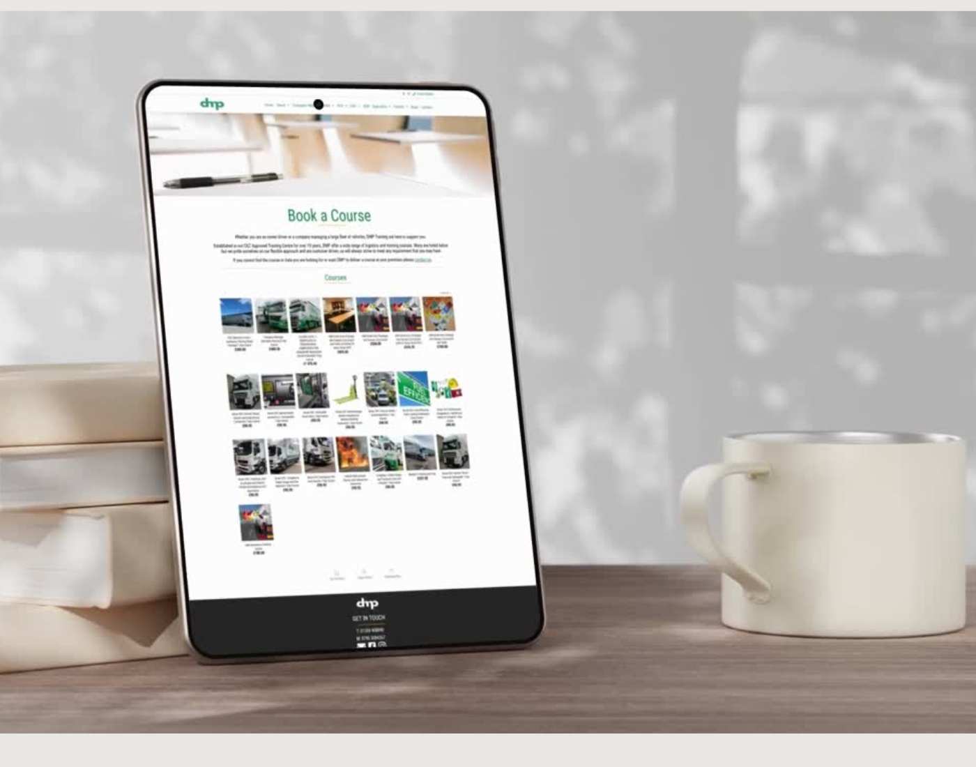 Logistics training website showcase
