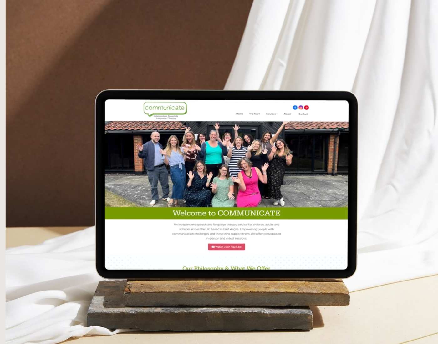 Responsive speech therapy website design