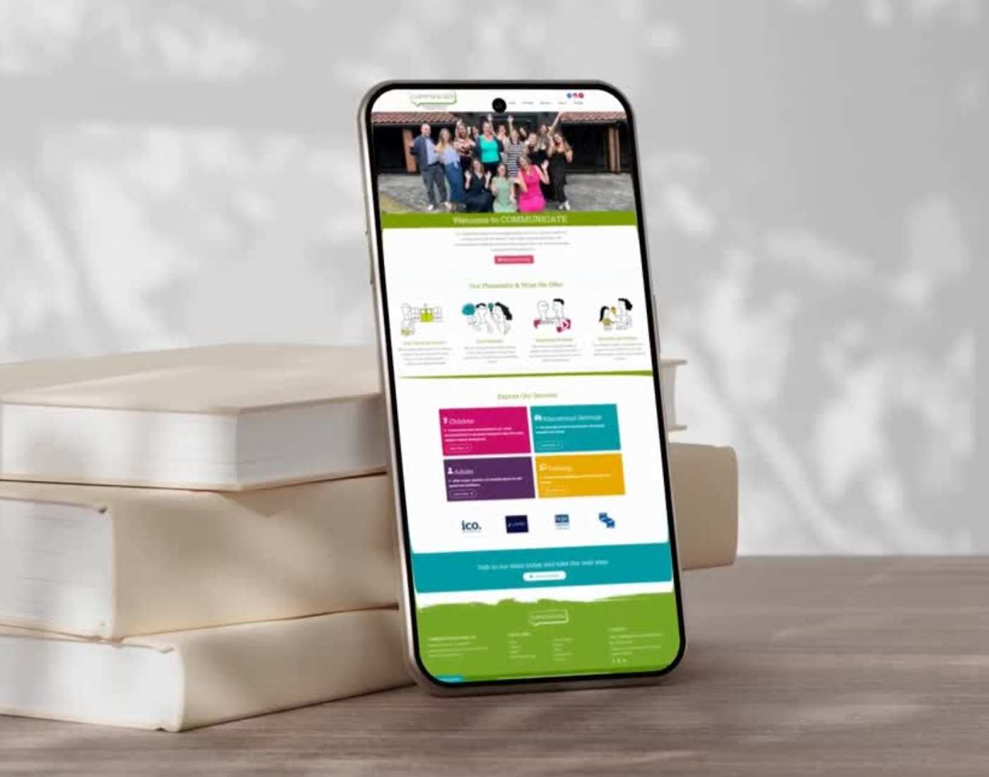 Mobile speech therapy website design