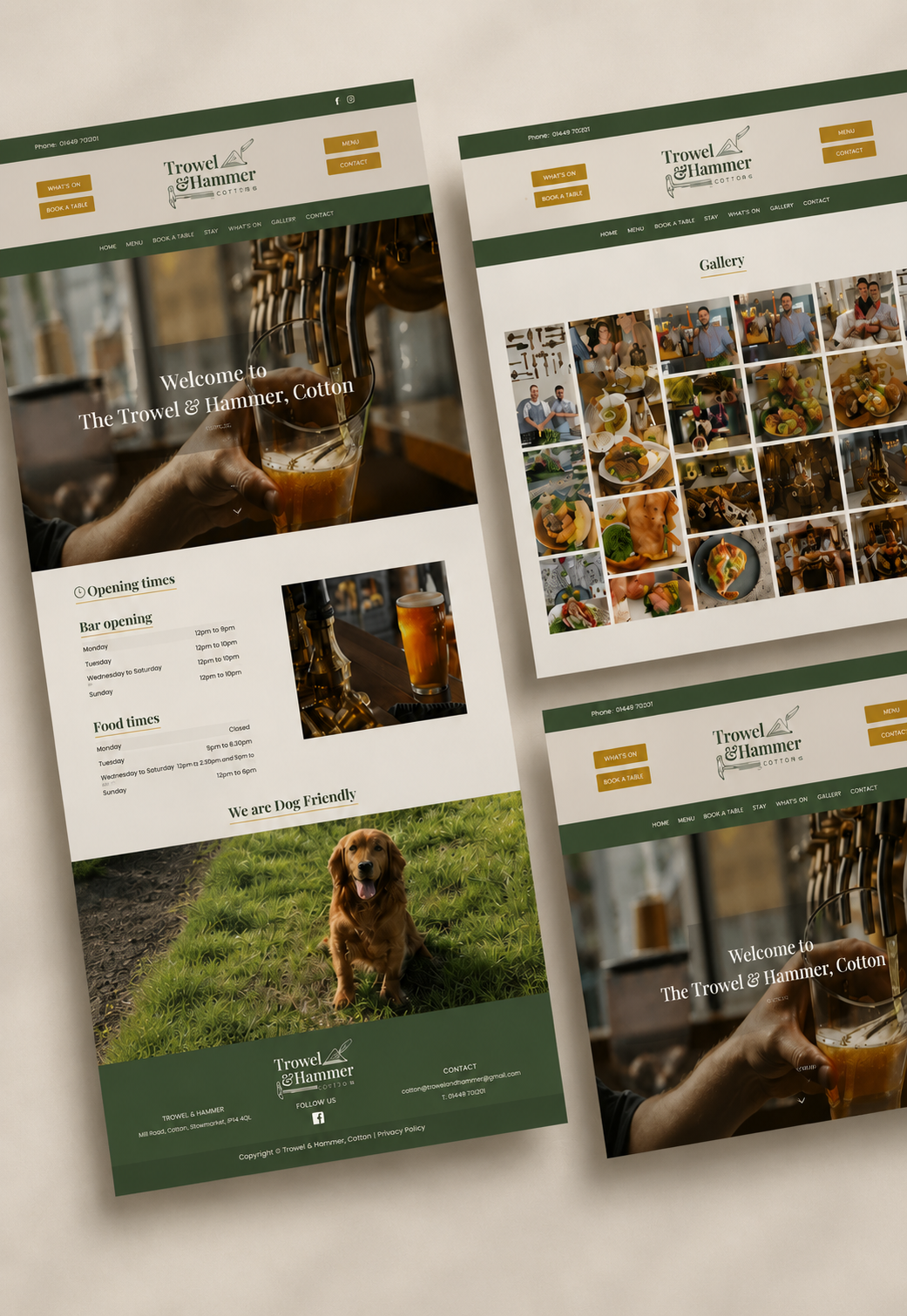 Responsive brochure website design in Diss